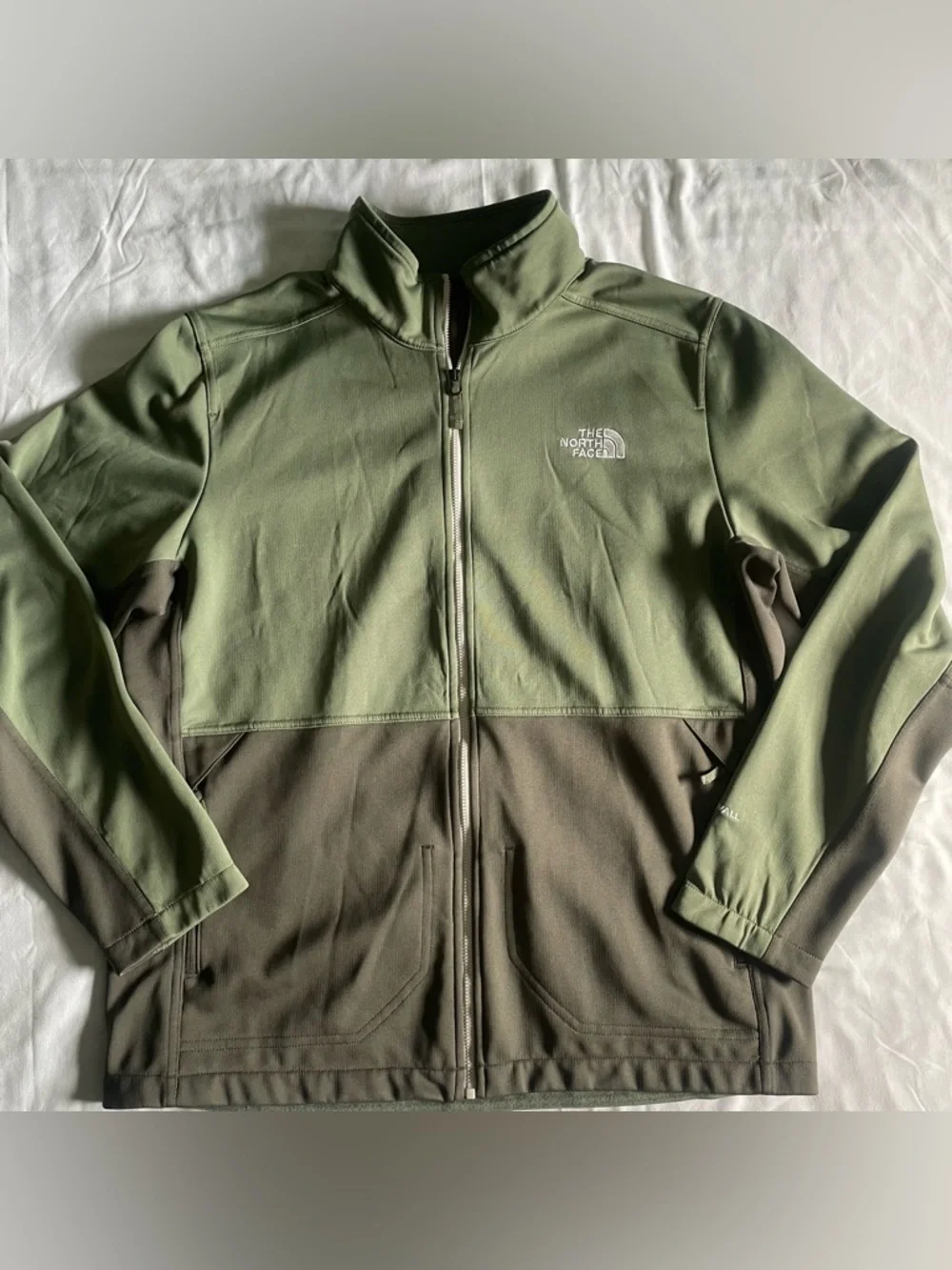 The North Face WindWall Green Soft Shell Lightweight Jacket Men’s Sz. Large - Picture 5 of 9